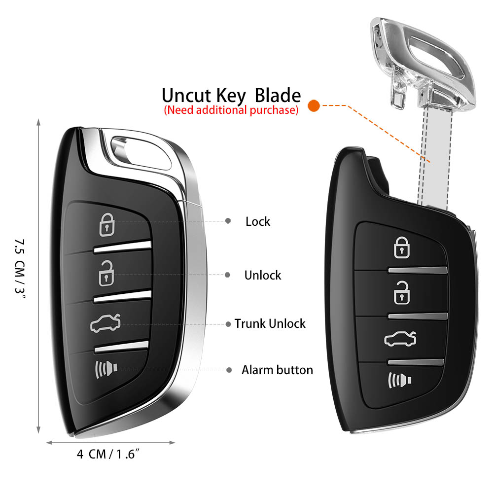 315MHz M3N5WY8609 Keyless Entry Remote Key Fob for Ford Taurus 2014-2019 4  Buttons with Door Key 